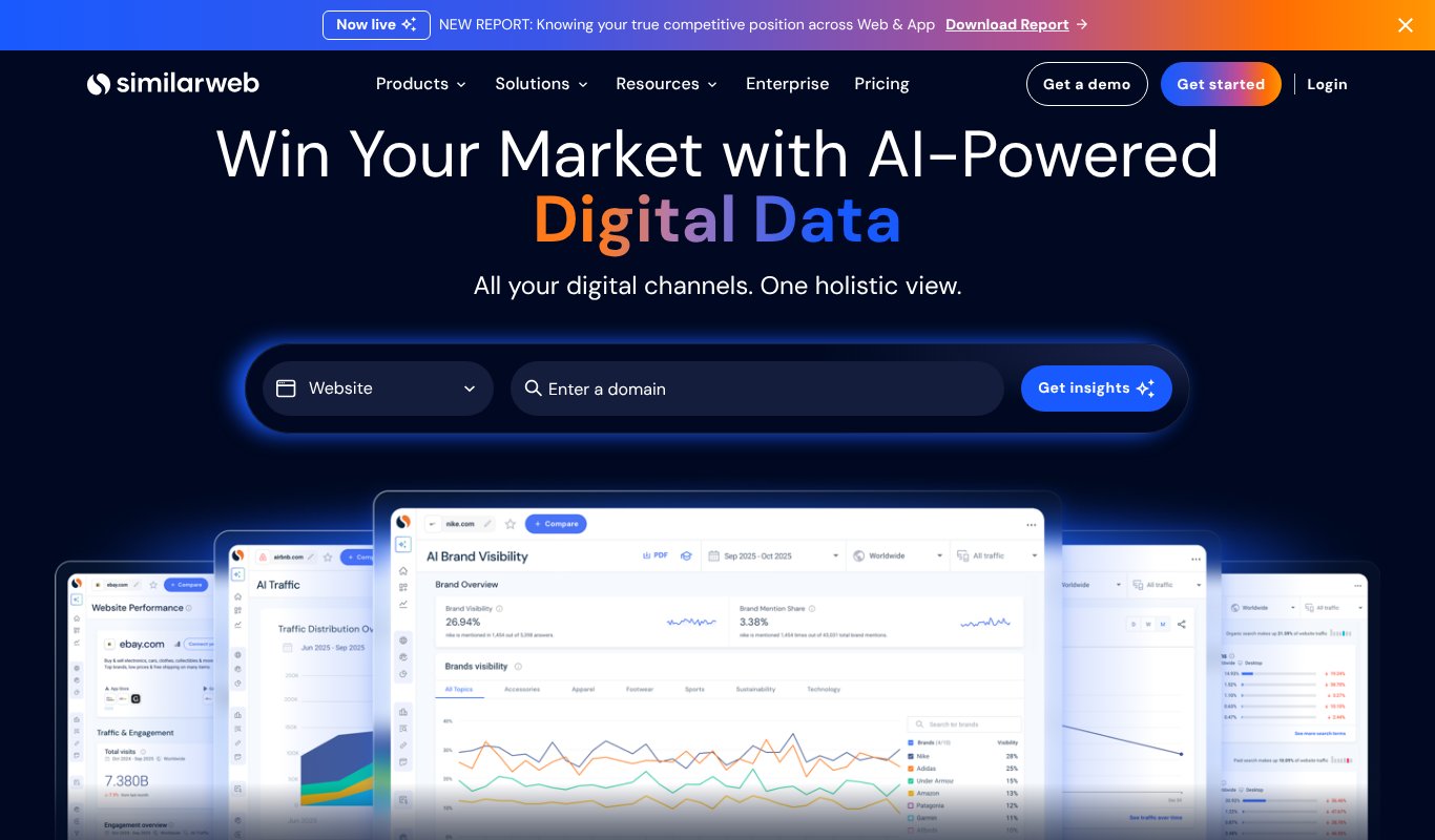 Similarweb homepage