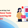 The text around it reads "9 Must-Have Tools, Best YouTube Ad Spy Tool, Uncovering Ad Strategies, TubeTarget." The image suggests that TubeTarget is a valuable tool for analyzing YouTube ad strategies.
